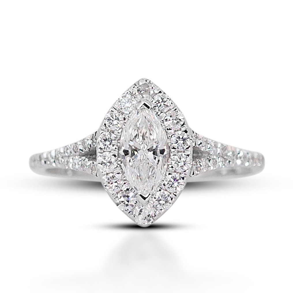 Ring Vittguld Diamant  (Natural) - Diamant  #3.2