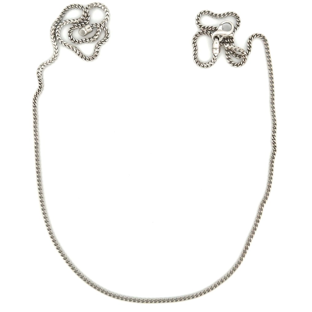 Collana oro bianco 18 kt - 8.9 gr - 50 cm - Halsketting - 18 karaat Witgoud #1.1