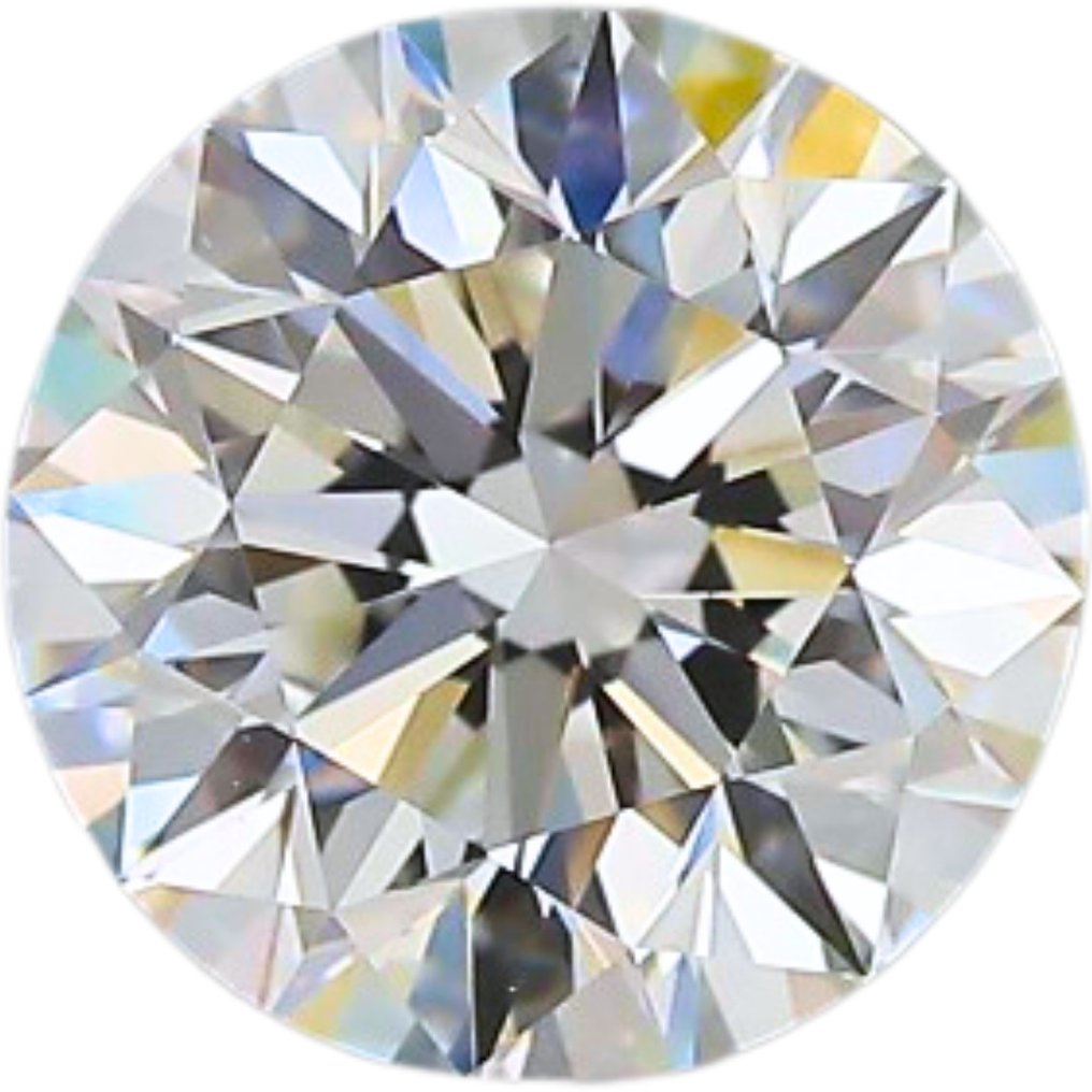 1 pcs Diamante - 0.90 ct - Rotondo - F - VVS1 #1.1