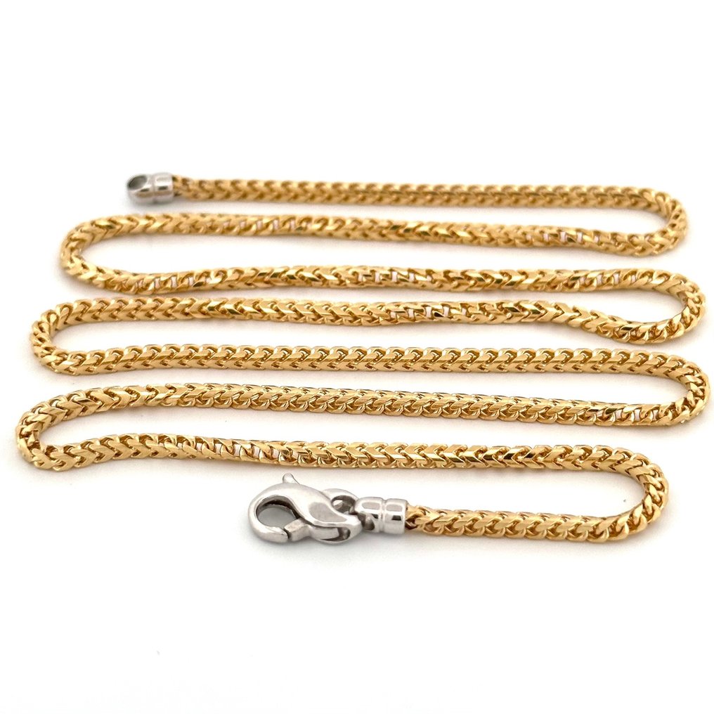 Vieri - Nyaklánc - Solid Link Chain - 17.1 g - 18 kt. Fehér arany, Sárga arany #1.0