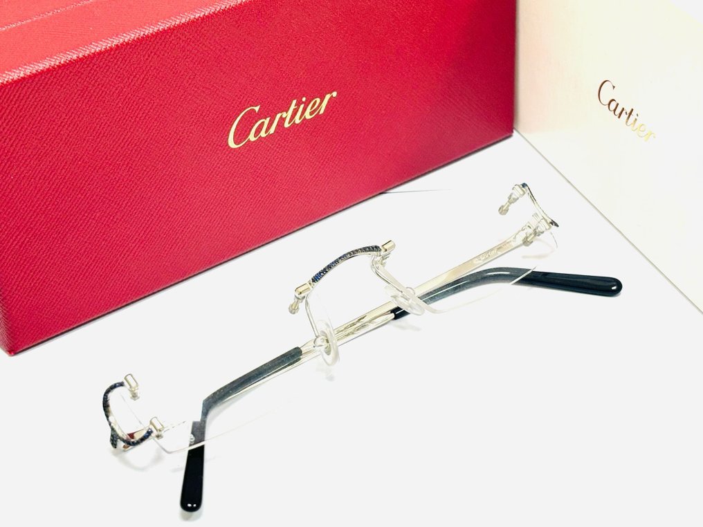 Cartier - Piccadilly Silver 0.50 Ct Natural Sapphires Blue - Sonnenbrille #1.1