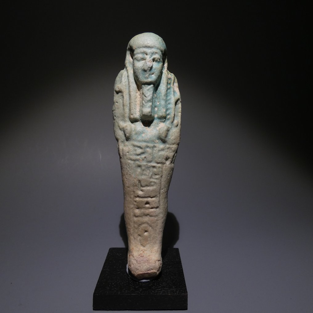 古埃及 沙卜蒂。 11.5 公分高。晚期，西元前 664 - 332 年 小雕像 - 11.5 cm #1.1
