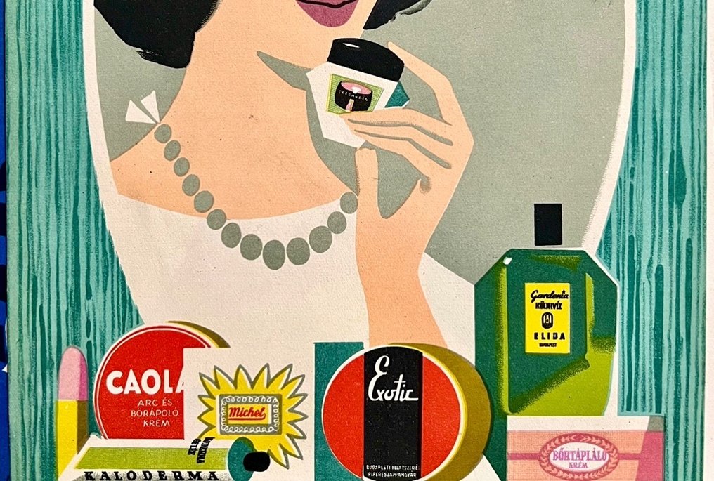 MAHIR - András Mészáros - Budapest - Lipstick - rouge - cosmetic - soap - USSR, advertising, Cold War, woman - 1950s #3.1