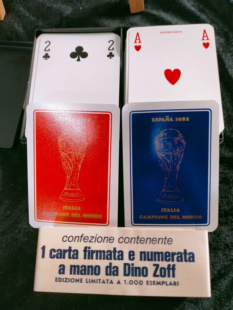 Italy - 世界足球锦标赛 - Dino Zoff - 1982 - 扑克牌+斑马  #3.2