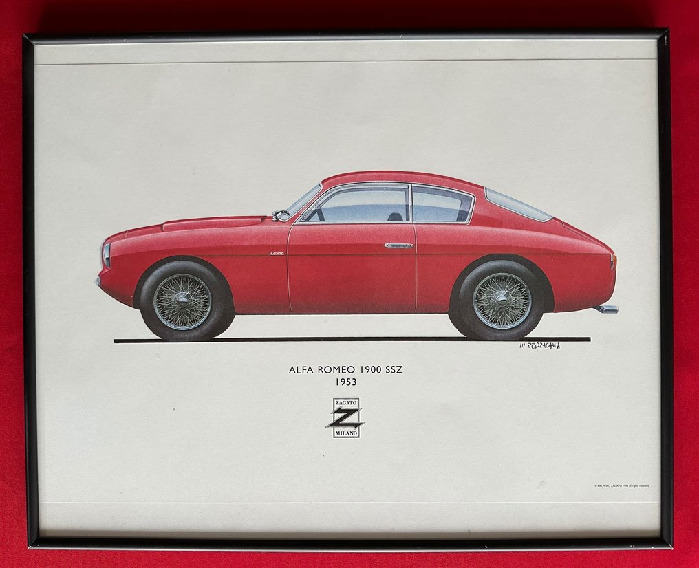 Artwork - Alfa Romeo - 1900 SSZ (Zagato) 1953 - 1996 #1.1