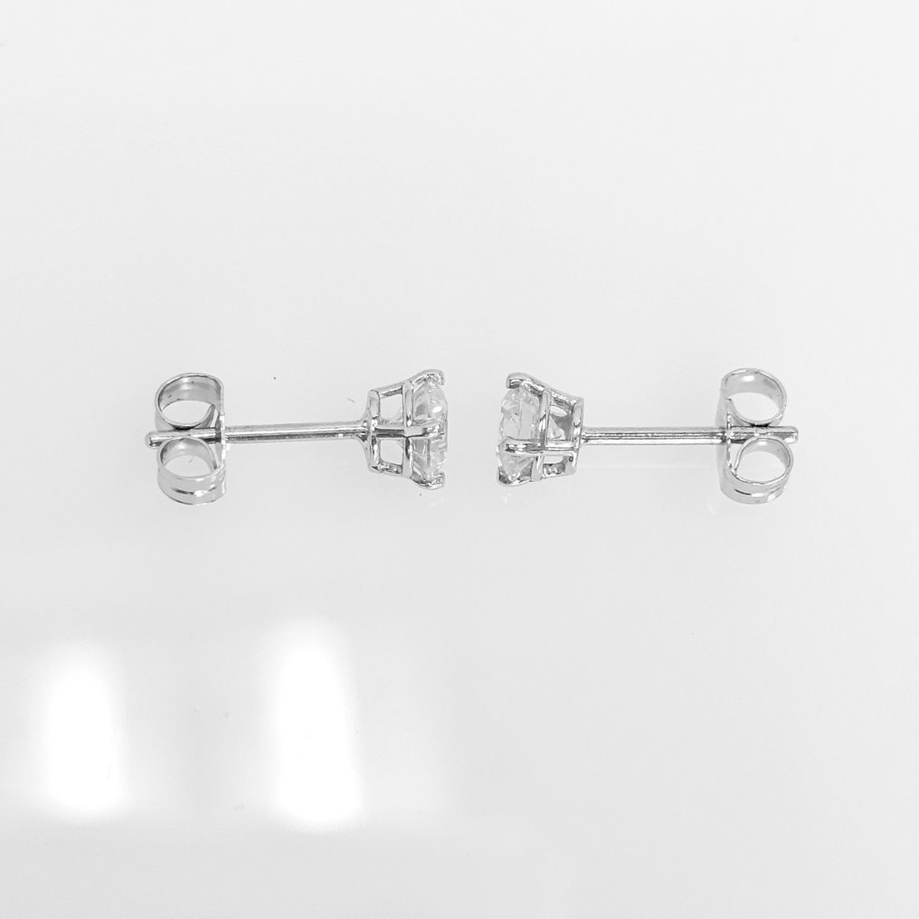Καρφωτά σκουλαρίκια Λευκός χρυσός Διαμάντι  #3.2