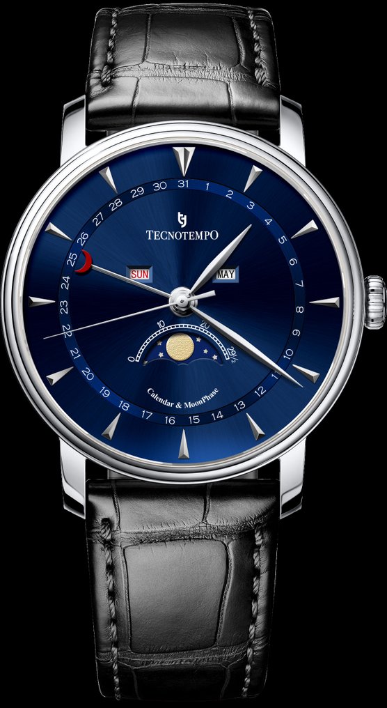 Tecnotempo - Calendar & Moon Phase - 40mm - TT.CMP.BL - Uomo - 2020+  #1.0