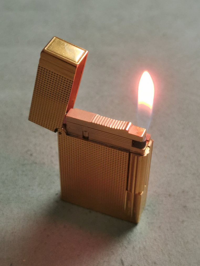 S.T. Dupont - 16ELZ87 Vintage Gas Lighter Working Gold Plated Good Condition T1 - Isqueiro - banhado a ouro #2.1