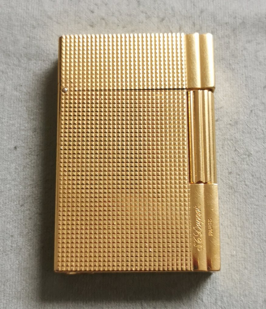 S.T. Dupont - 16ELZ87 Vintage Gas Lighter Working Gold Plated Good Condition T1 - Briquet - plaqué or #1.2
