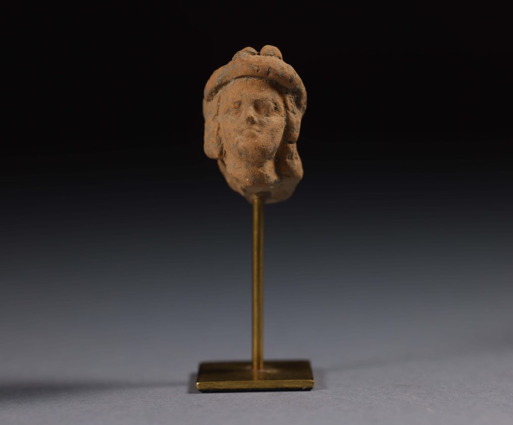 Altgriechisch Terracotta weiblicher Kopf - 3.5 cm #1.1