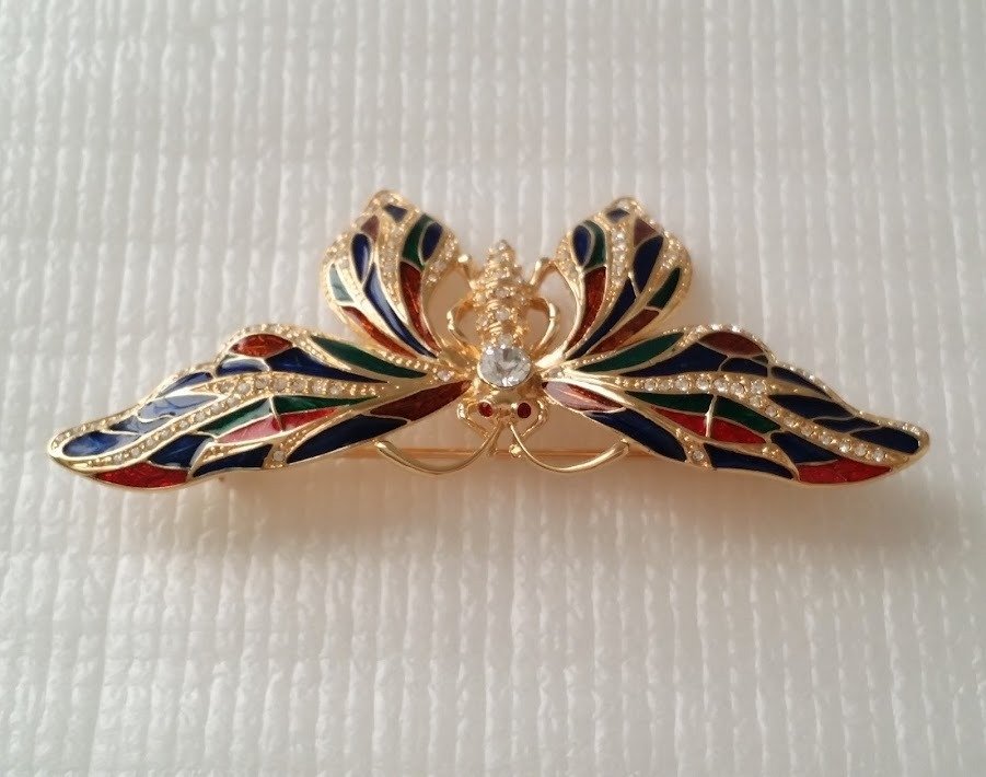 Camrose & Kross - 24kt. Placat cu aur JBK Jacqueline B. Kennedy Butterfly Designul lui Coco Chanel - Broșă #3.1