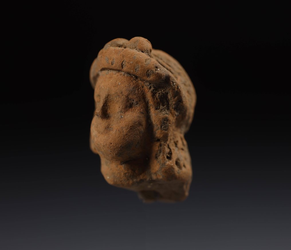Altgriechisch Terracotta weiblicher Kopf - 3.5 cm #2.1