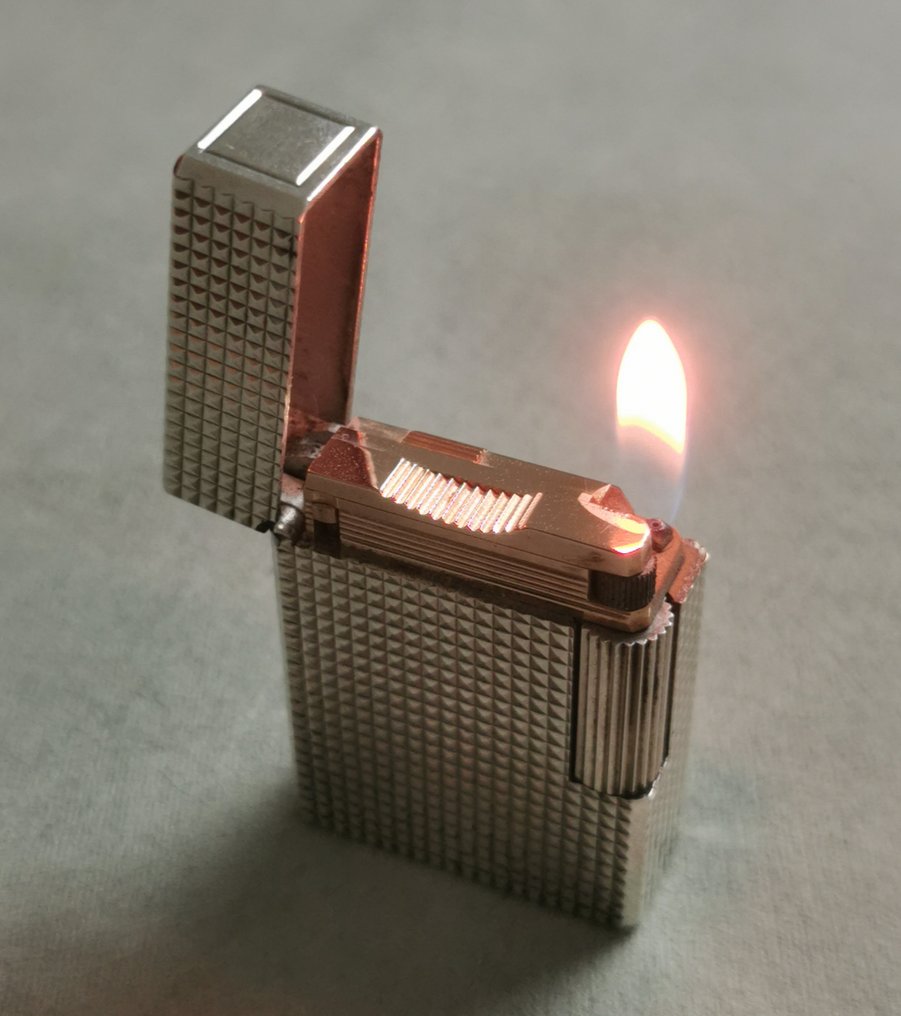S.T. Dupont - A8BS12 Vintage Gas Lighter Working Silver Plated Good Condition - Tändare - silverpläterad #1.2