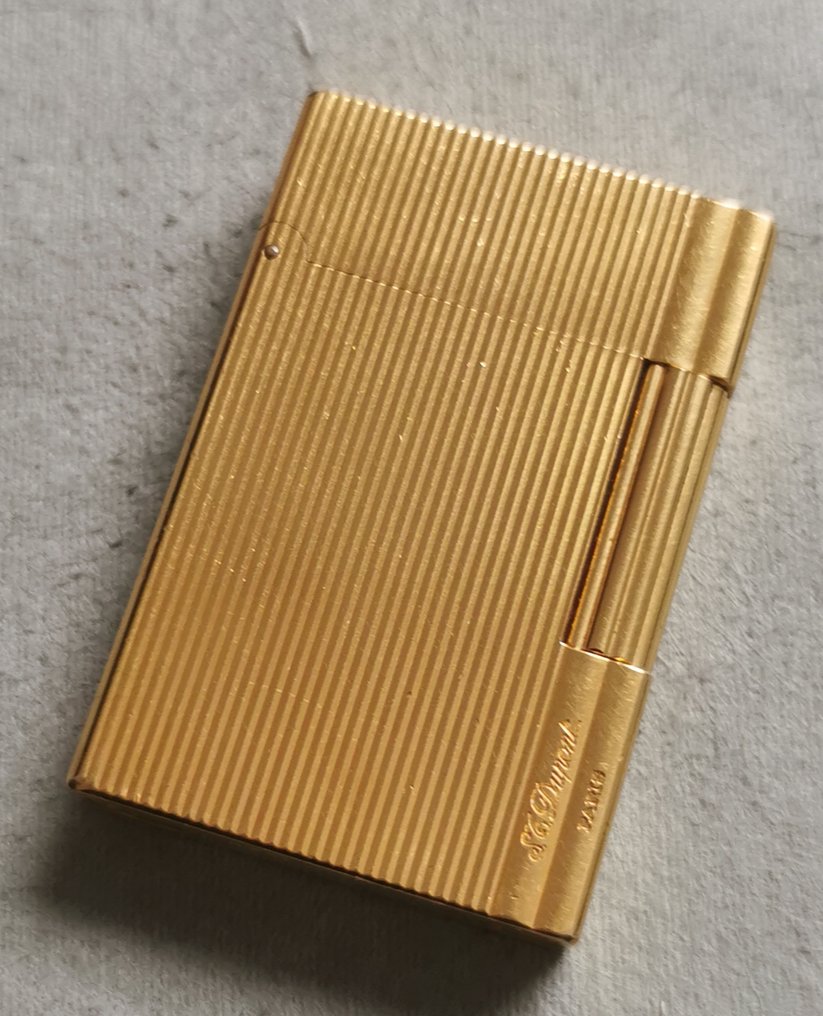 S.T. Dupont - 17LLY53 Vintage Gas Lighter Working Gold Plated Good Condition T2 - Feuerzeug - vergoldet #1.1