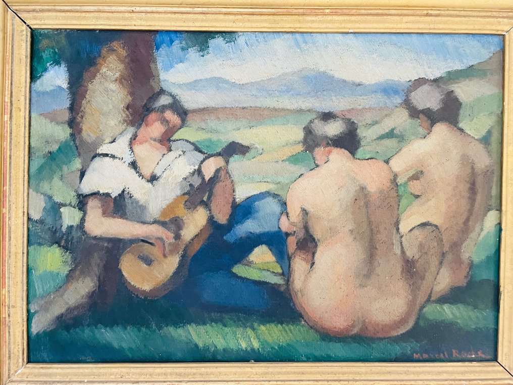 Marcel Roche (1890-1959) - Modèles nues et le guitariste #2.1