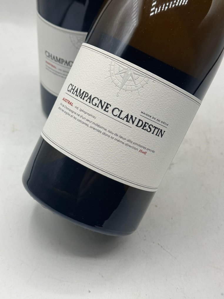 2020 Clandestin, ClanDestin, Dosage Zero Austral - Champagne Blanc de Noirs - 2 Bottiglie (0,75 L) #1.2