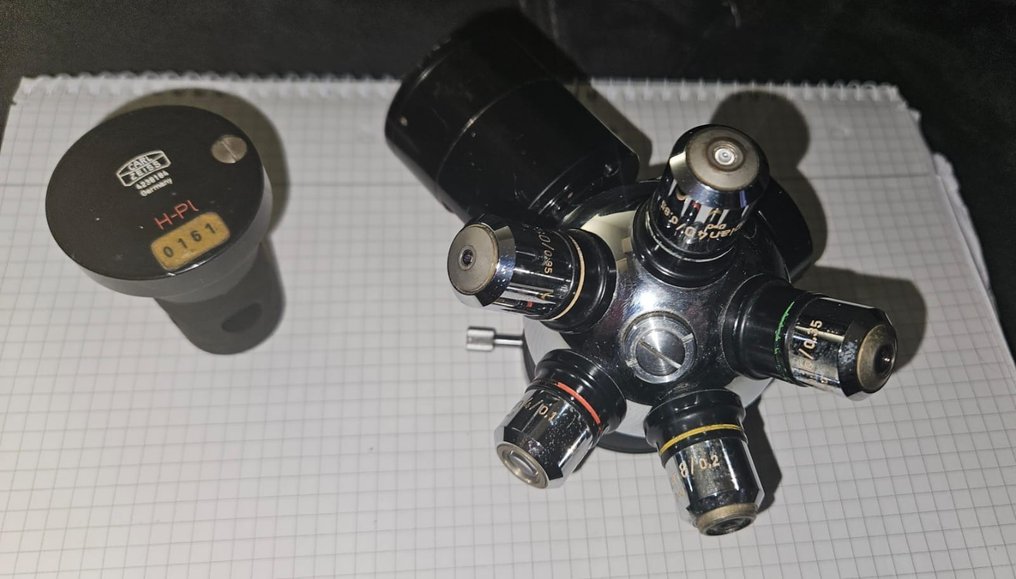 顯微鏡鏡片 - Auflichtkondensor III D (4/0.1, 8/0.2, 16/0.35, 40/0.85 und 80/0.95) - 1960-1970 - Carl Zeiss #1.1