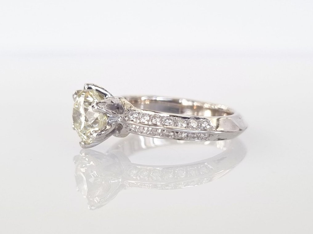 Bague de fiançailles - 18 carats Or blanc -  1.75ct. tw. Diamant  (Naturelle) #2.2