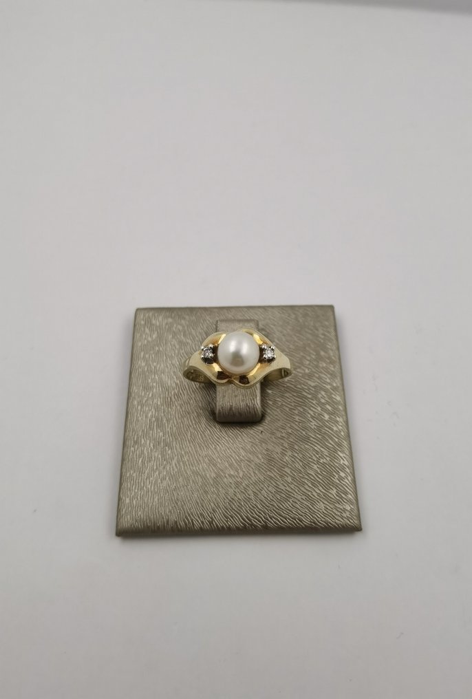 戒指 - 14K包金 黄金 - 钻石 #1.1