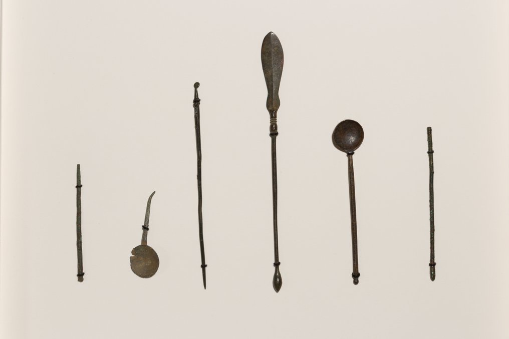 古罗马 黄铜色 医疗器械。公元一世纪至三世纪。高度 6-17.5 厘米。 #1.1