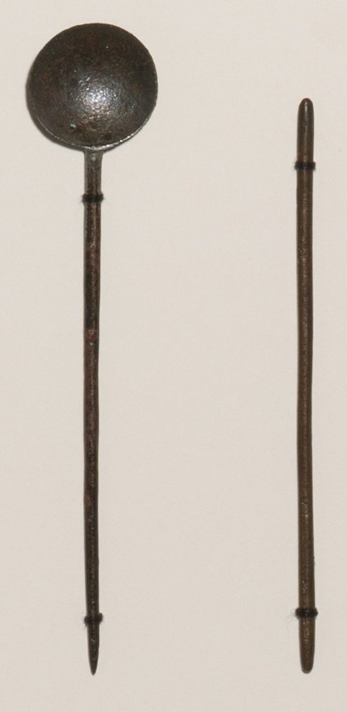 Ancient Roman Bronze Set of Medical instruments on a frame. 1st-3rd century AD. 37 cm height. #3.2
