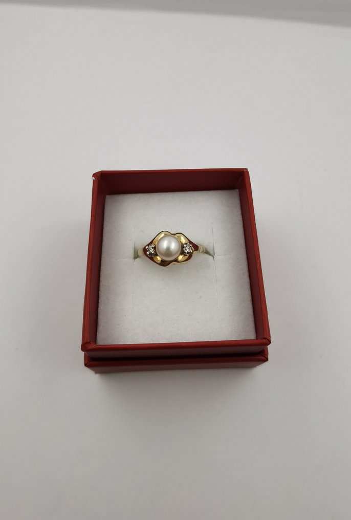 Gyűrű - 14 kt. Sárga arany - Gyémánt #1.2