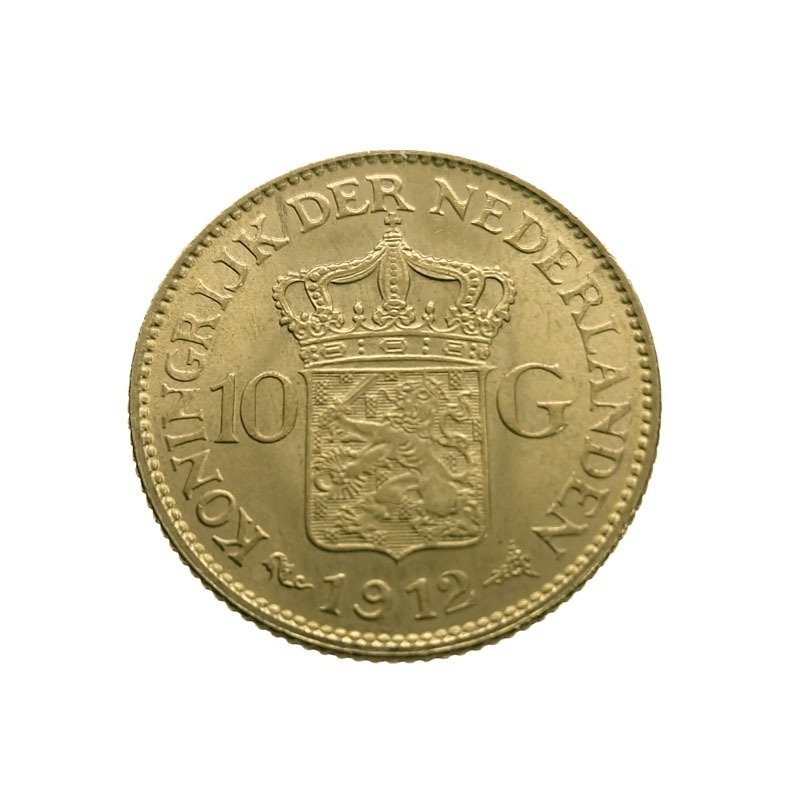 荷蘭. 10 Gulden 1912 Wilhelmina (1890-1948). #1.1