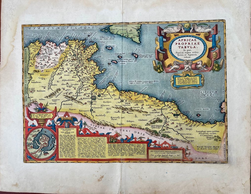 Afrika, Landkarte - norden von Afrika - Africae Propiae Tabula - 1581-1600 #1.1