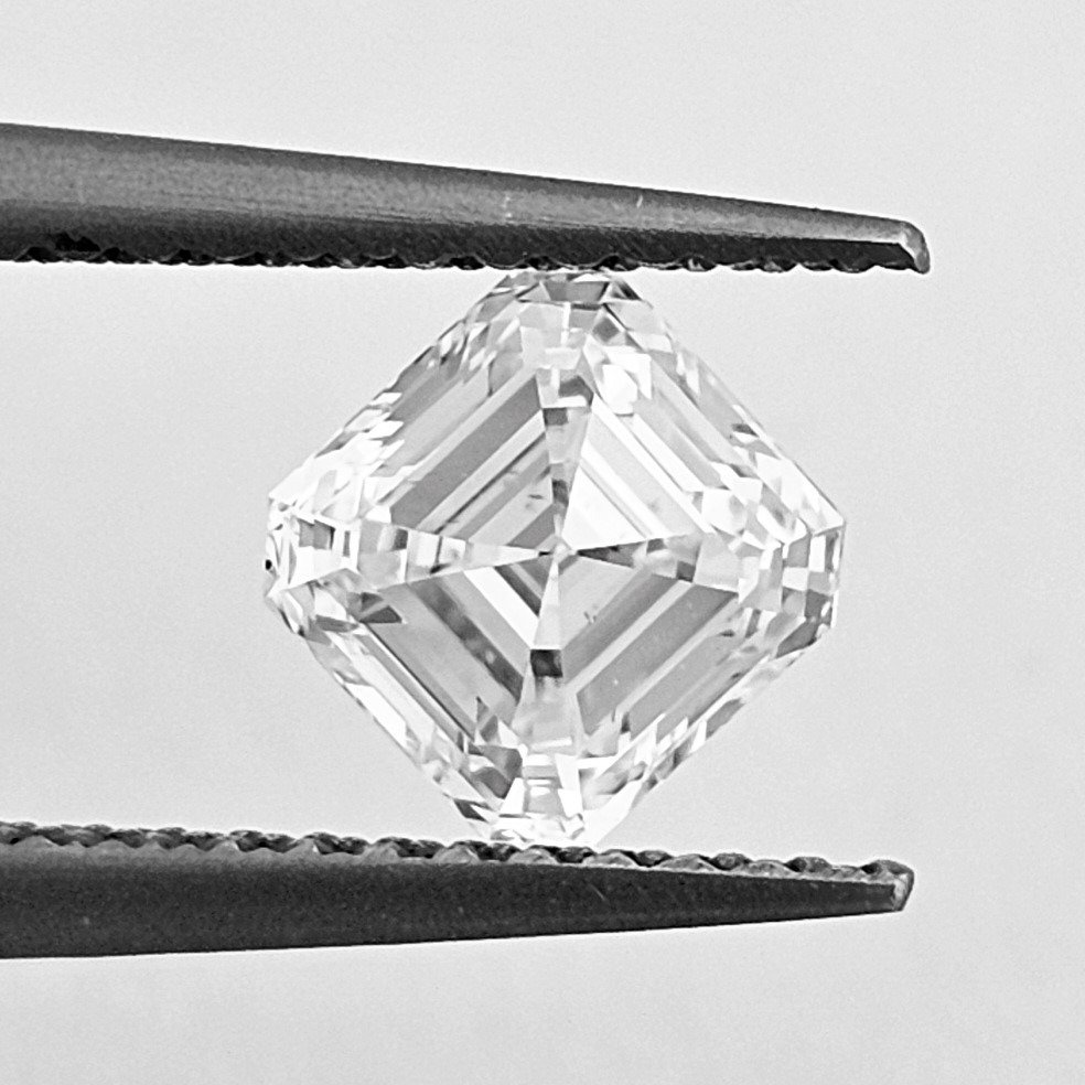 Diamant - 0.90 ct - Asscher - D (farblos) - VS2 #1.1