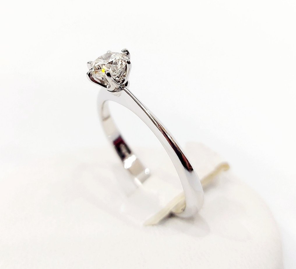 Anello - 18 carati Oro bianco -  0.50 tw. Diamante  (Naturale) #1.2