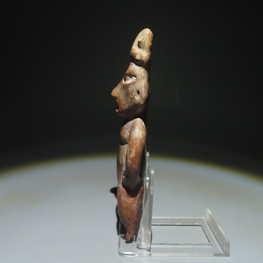 墨西哥特拉蒂尔科 Terracotta 拟人化人物。公元前 1200-900 年。 14 厘米高。西班牙出口许可证。 #2.1