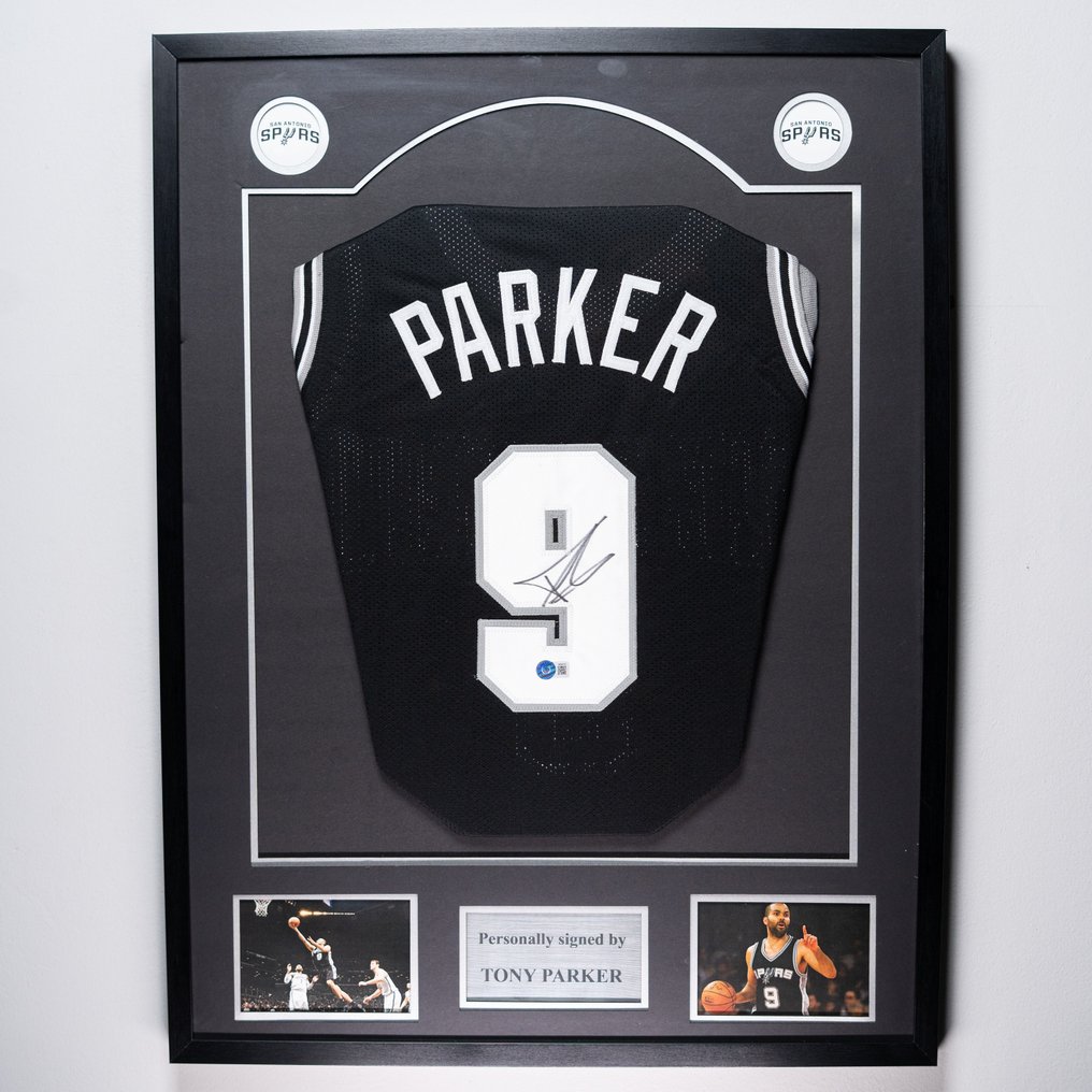 NBA Tony Parker Autograph Black Custom Basketball Jersey Catawiki