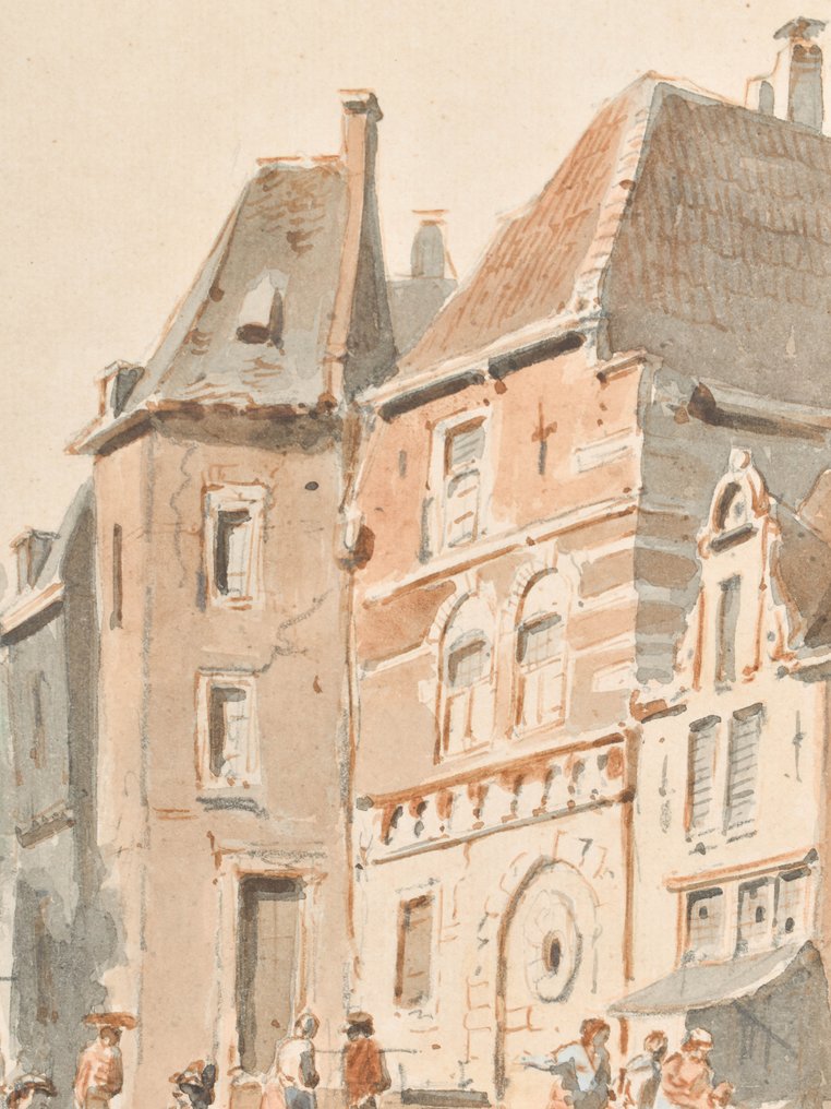 Adrianus Eversen (1818-1897) - City in summer #2.2