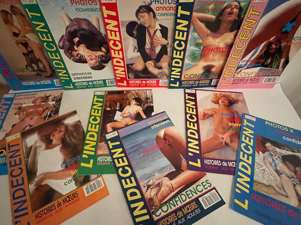 L'Indécent - 17 magazines erotiques - Histoires de moeurs - Du N° 1 au N° 19 - 1980 #3.1