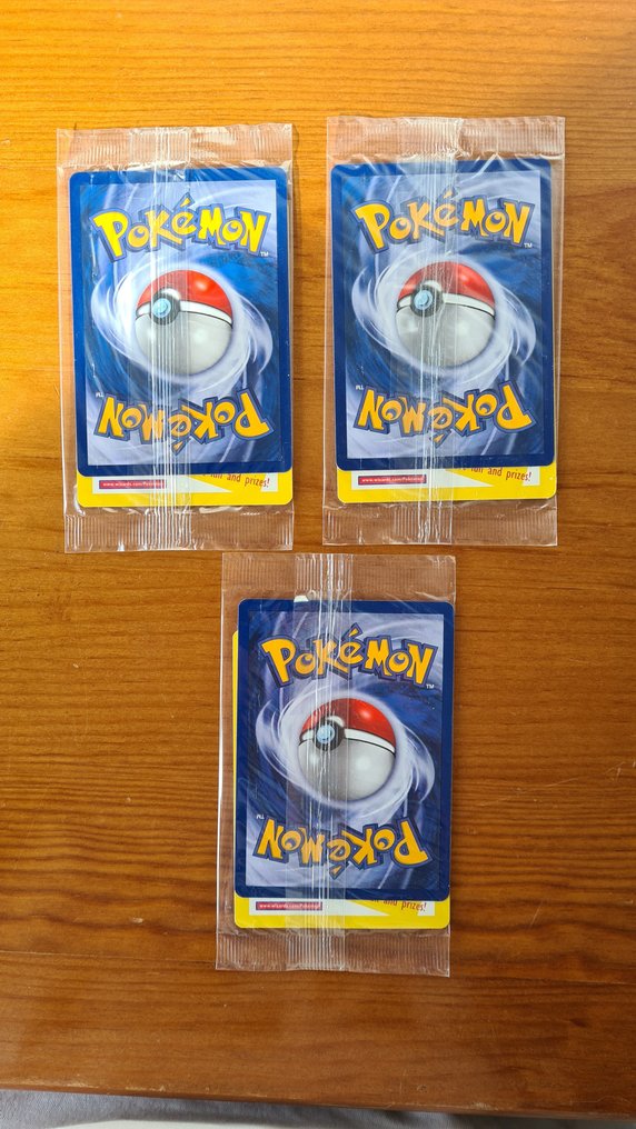 Pokémon - 5 Carta sigillata - Moltres, Zapdos, Articuno, Entei, Marill - WOTC #3.2