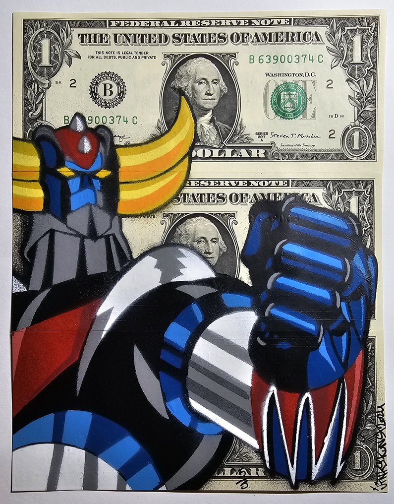 Jinks Kunst - Goldorak - Edition 2/5 (3 X 1$ US) 12 LAYERS STENCIL #1.0