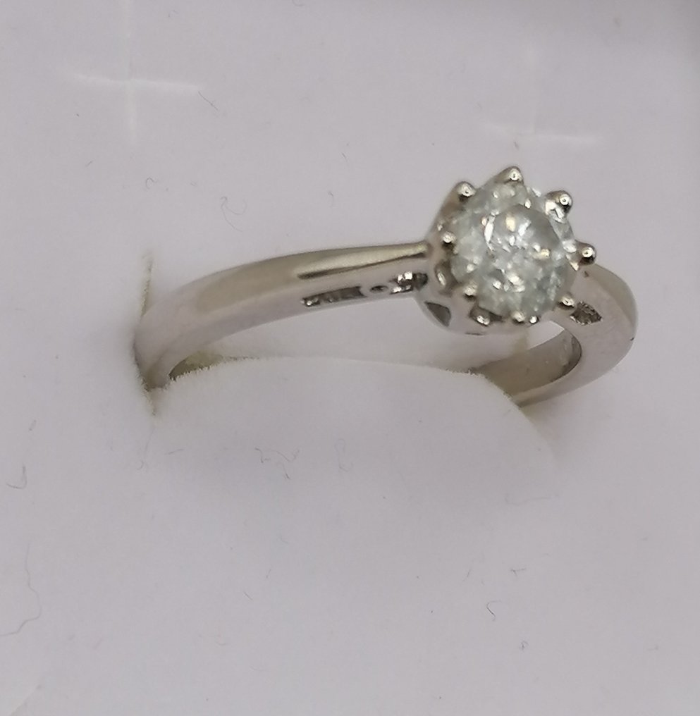 Ring Hvidguld Diamant  (Natur) #1.2