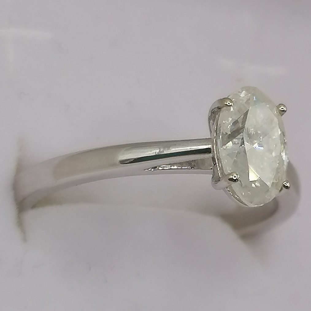 Gyűrű Fehér arany Gyémánt  (Természetes) #2.1