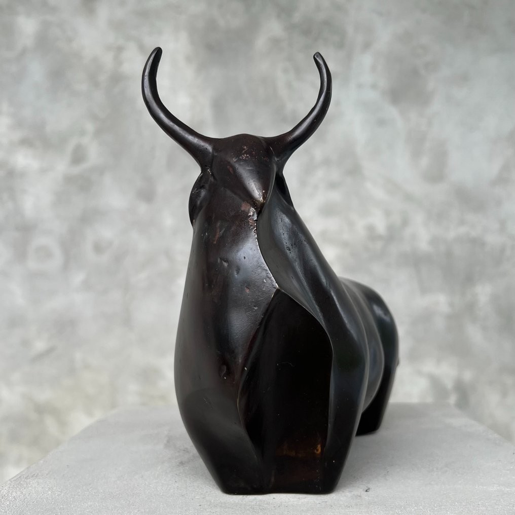 Sculpture, NO RESERVE PRICE - Abstract Bull Sculpture - 15 cm - Bronze #3.2