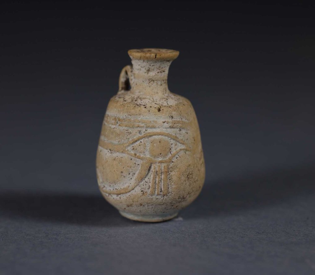 Ancient Egyptian New year small bottle in faience - 4.5 cm #1.1