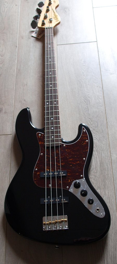 Vintage - VJ74 Black reissued jazzbass model - - Elektryczna gitara basowa #1.0