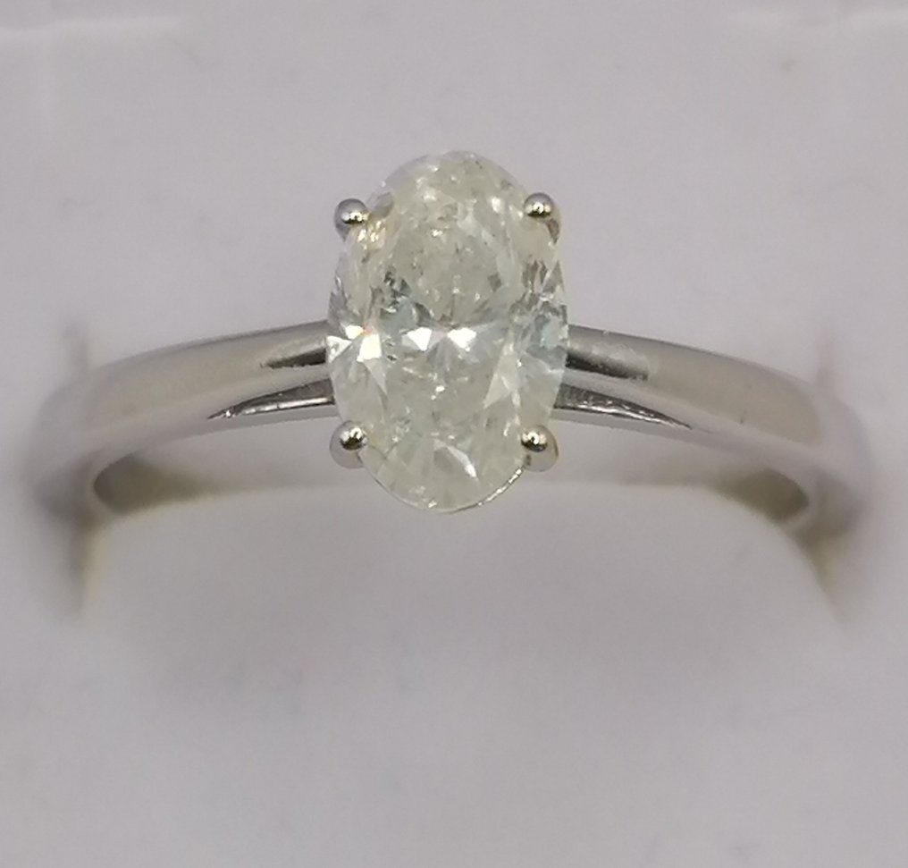 Gyűrű Fehér arany Gyémánt  (Természetes) #1.2