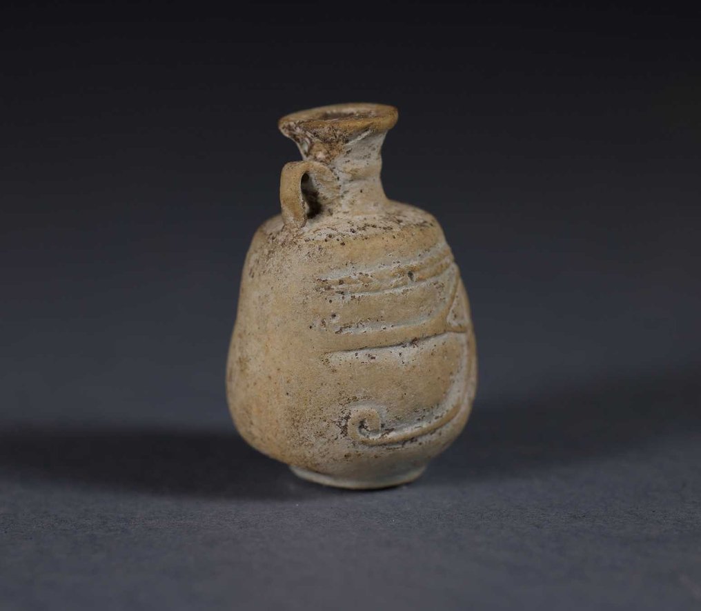 Ancient Egyptian New year small bottle in faience - 4.5 cm #2.1