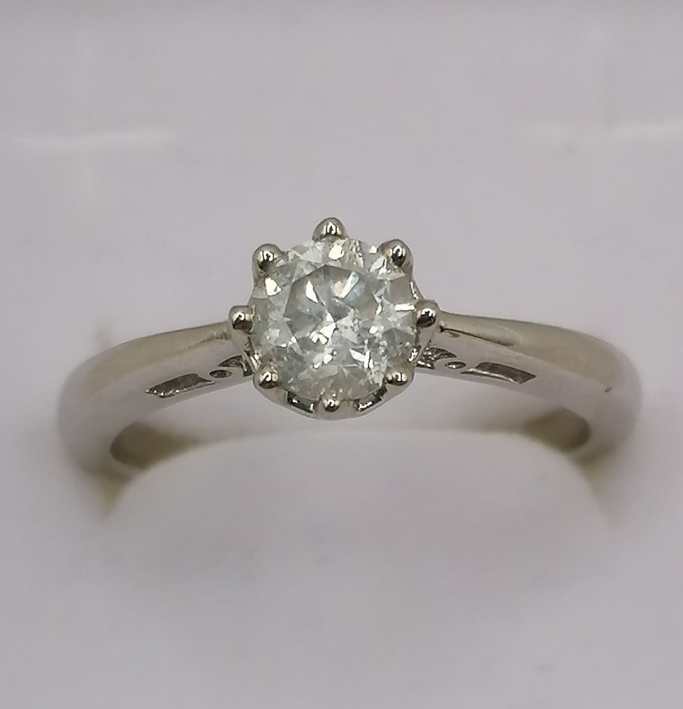 Ring Hvidguld Diamant  (Natur) #1.1