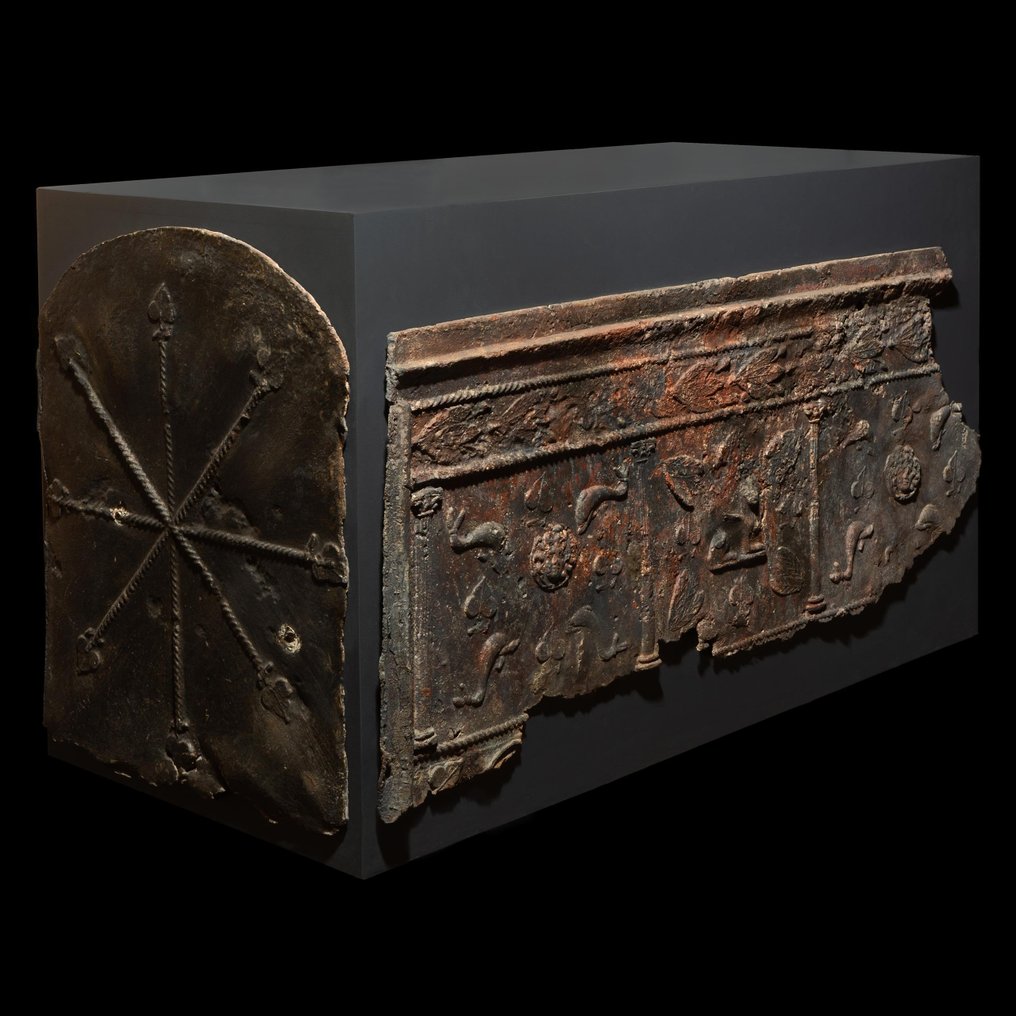 Fenician Plumb Plăci de sarcofag. Sfârșitul perioadei elenistice - Începutul perioadei romane c. 150 î.Hr. - 50 #1.1
