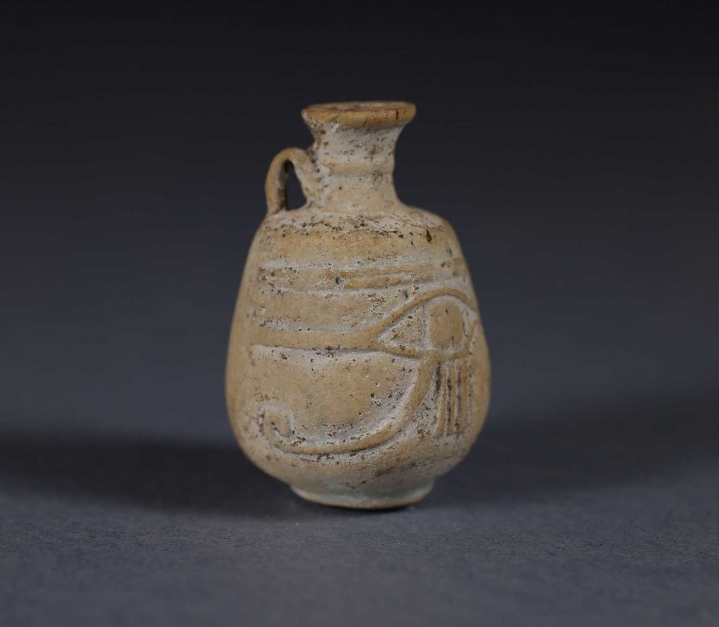 Antiguo Egipto Botella pequeña de año nuevo en loza. - 4.5 cm #1.2