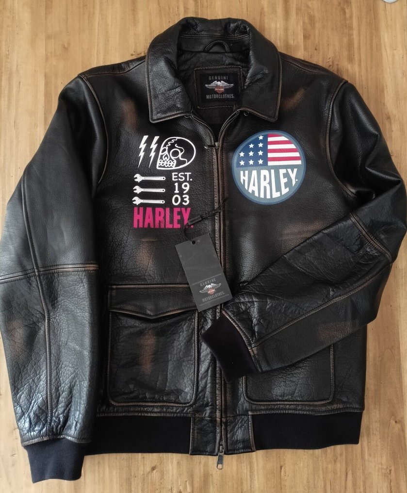 Harley-Davidson Men's Archer Bomber Leather Jacket - Veste en cuir #1.1
