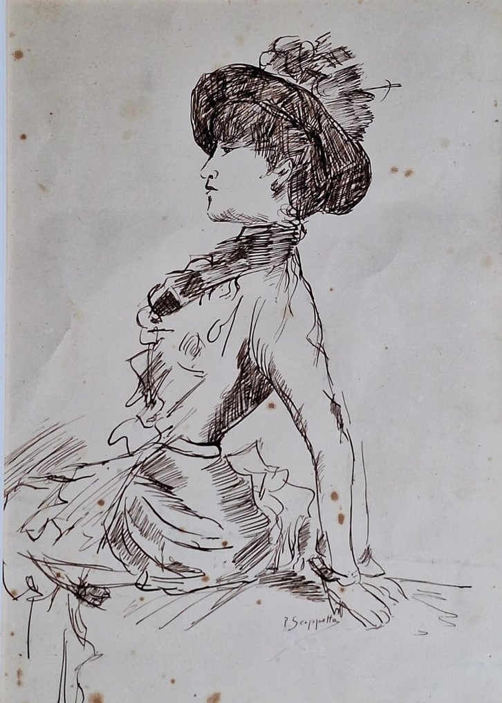 Pietro Scoppetta (1863-1920), attribuito a - Ritratto di donna #1.2