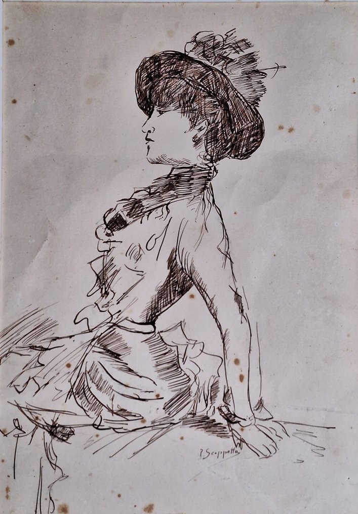 Pietro Scoppetta (1863-1920), attribuito a - Ritratto di donna #2.1