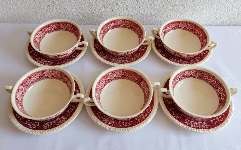 Villeroy&Boch - Rusticana rot - Teller, Suppenteller, Suppentassen - Dinner service (12) - Rusticana - Porcelain #1.0
